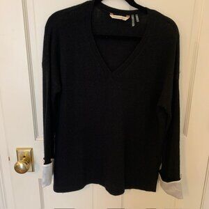 Soft Surroundings Chic Black Lambswool/Cashmere Sweater